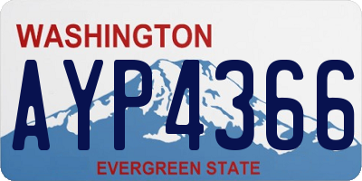 WA license plate AYP4366