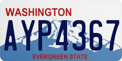 WA license plate AYP4367