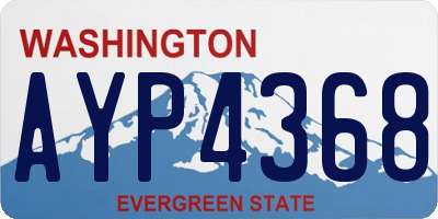 WA license plate AYP4368