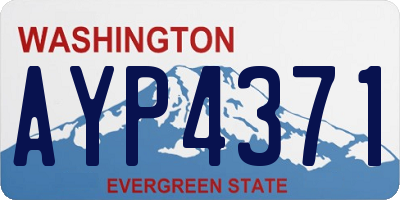WA license plate AYP4371