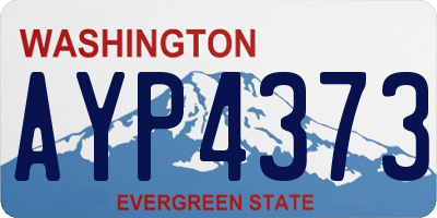 WA license plate AYP4373