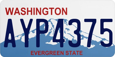 WA license plate AYP4375