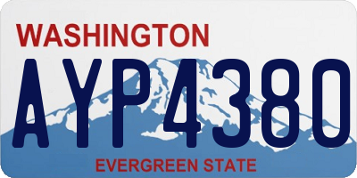 WA license plate AYP4380
