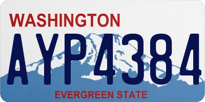 WA license plate AYP4384