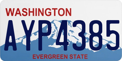 WA license plate AYP4385