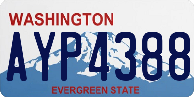 WA license plate AYP4388