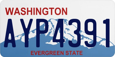 WA license plate AYP4391