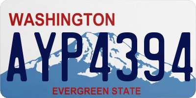 WA license plate AYP4394