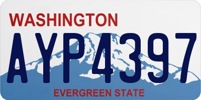 WA license plate AYP4397