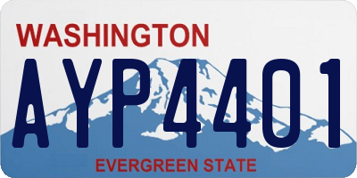 WA license plate AYP4401