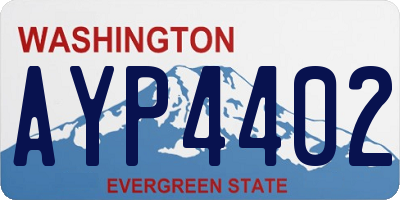 WA license plate AYP4402