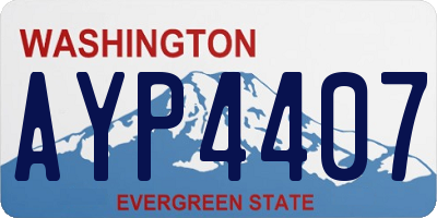 WA license plate AYP4407
