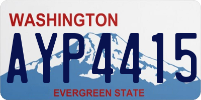 WA license plate AYP4415