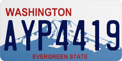 WA license plate AYP4419