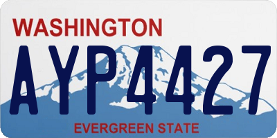 WA license plate AYP4427