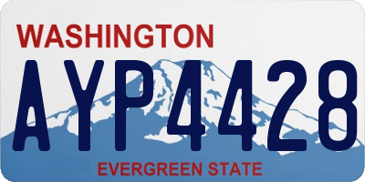 WA license plate AYP4428