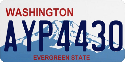 WA license plate AYP4430