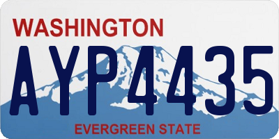 WA license plate AYP4435