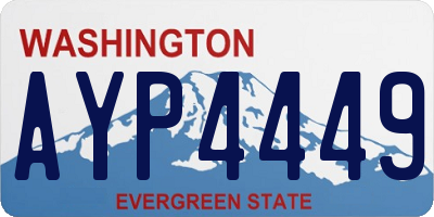 WA license plate AYP4449