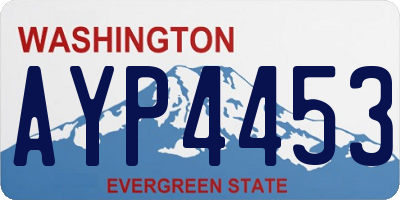 WA license plate AYP4453
