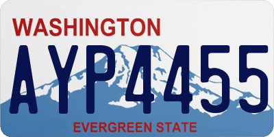 WA license plate AYP4455