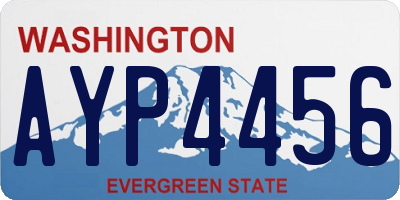 WA license plate AYP4456