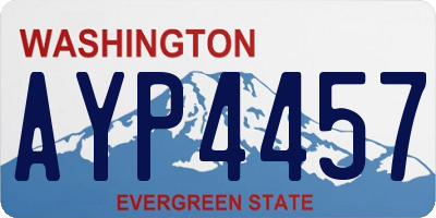 WA license plate AYP4457