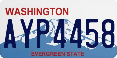 WA license plate AYP4458