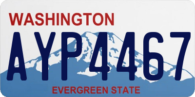 WA license plate AYP4467