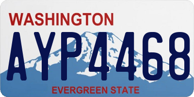 WA license plate AYP4468