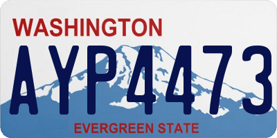 WA license plate AYP4473