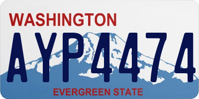 WA license plate AYP4474