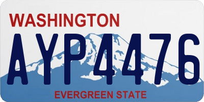WA license plate AYP4476