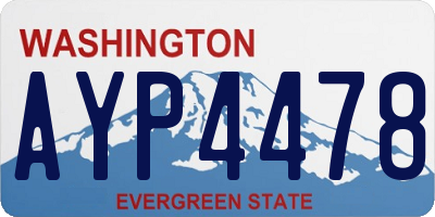 WA license plate AYP4478