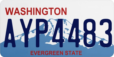 WA license plate AYP4483