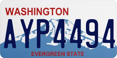 WA license plate AYP4494