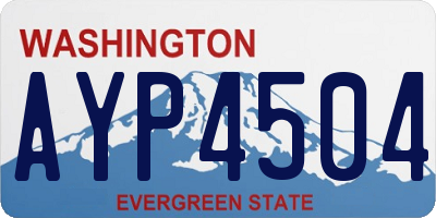 WA license plate AYP4504