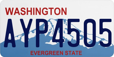 WA license plate AYP4505