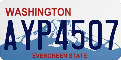 WA license plate AYP4507