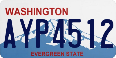 WA license plate AYP4512