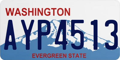 WA license plate AYP4513