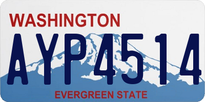 WA license plate AYP4514