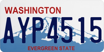 WA license plate AYP4515