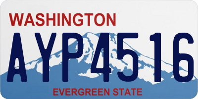 WA license plate AYP4516