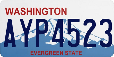 WA license plate AYP4523