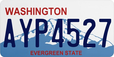 WA license plate AYP4527