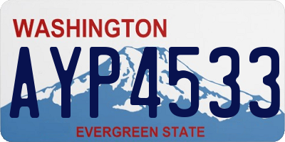 WA license plate AYP4533