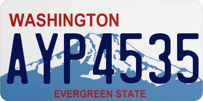 WA license plate AYP4535