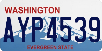 WA license plate AYP4539