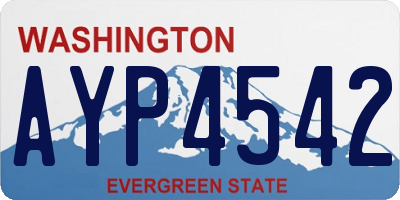 WA license plate AYP4542